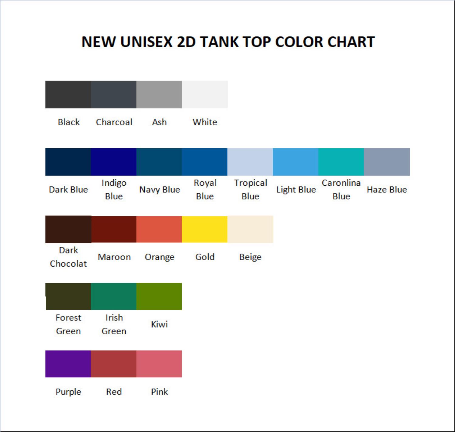 tank top color chart - Stray Kids UK Shop